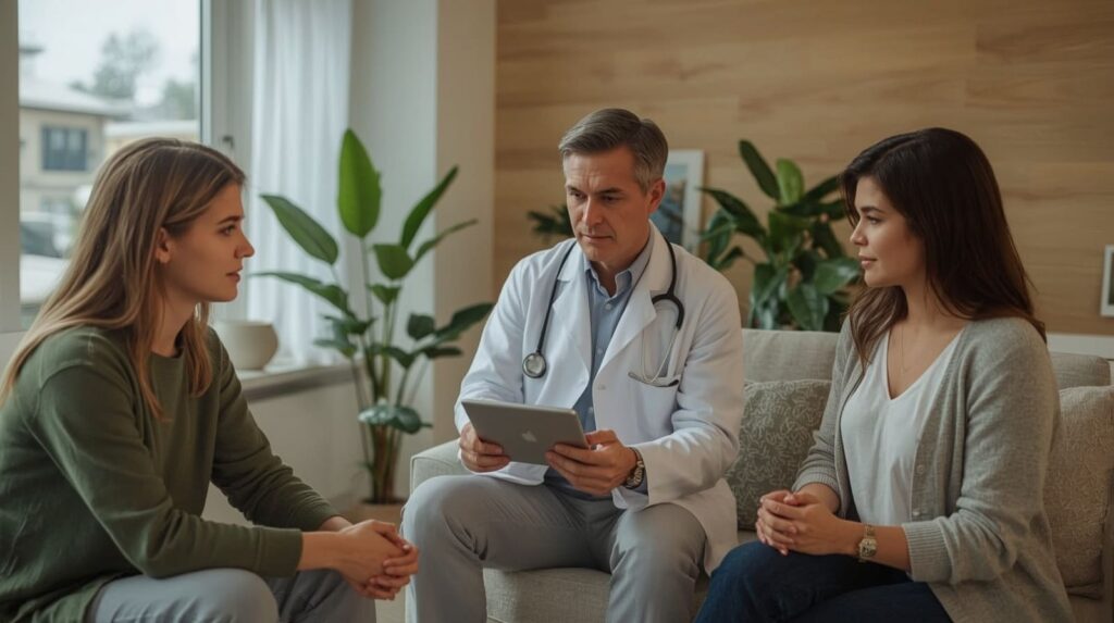 Consulta médica sobre tratamento antipsicótico