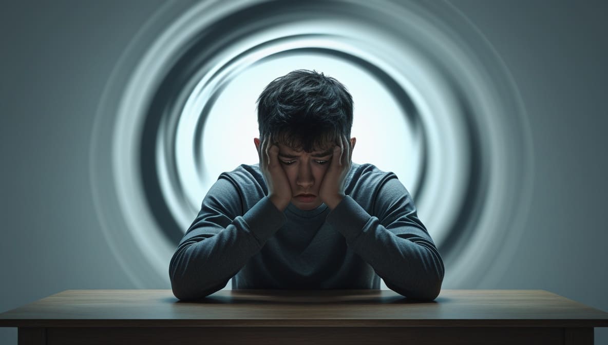 Pessoa com sinais de paranoia e desconfiança